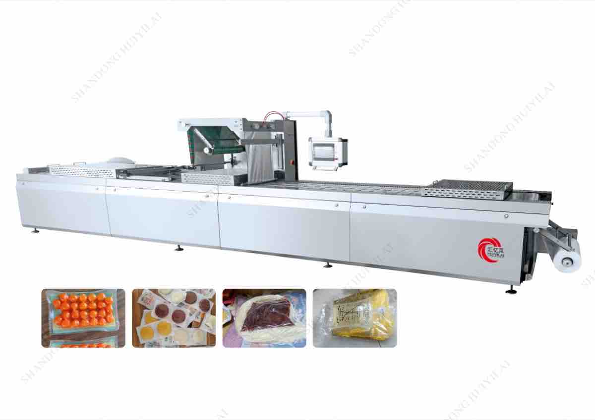 Stretch-film thermoforming vacuum packaging machine