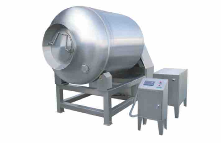 Vacuum tumbler for meat marinating