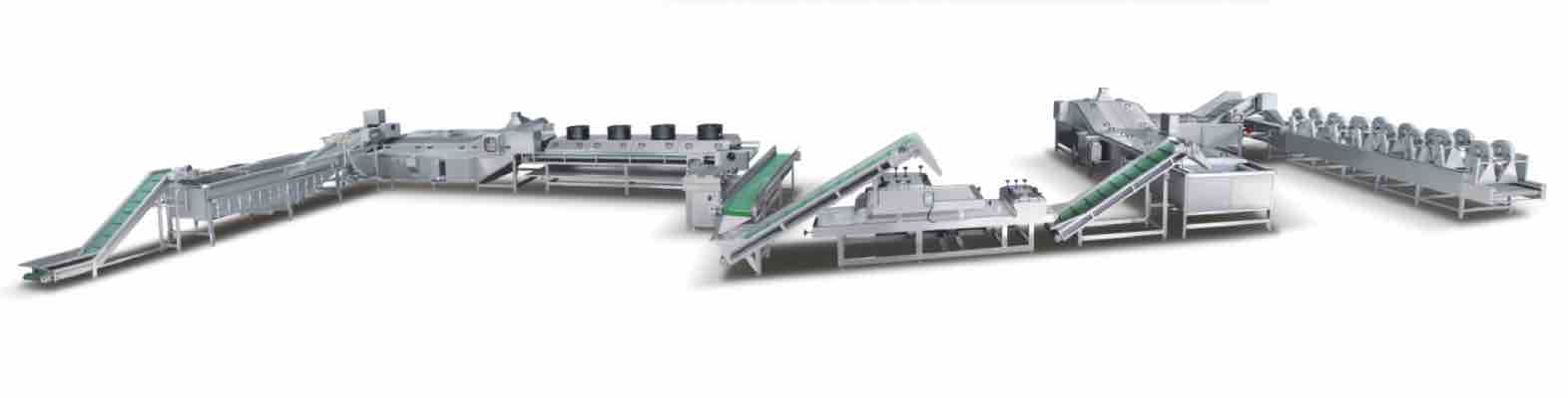 Vegetable deep-processing line